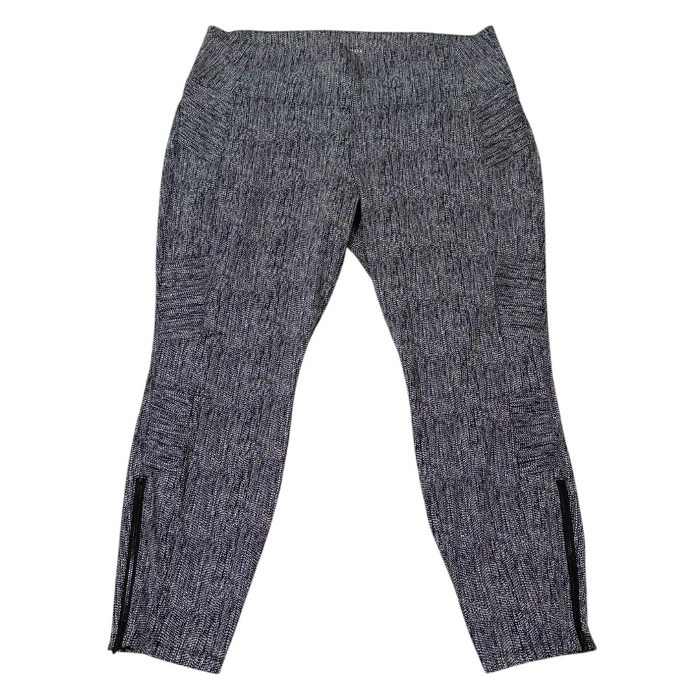 Athleta Delancey Textured Moto Tight Athletic Leggings Zipper Detail Size 2X - Picture 3 of 14